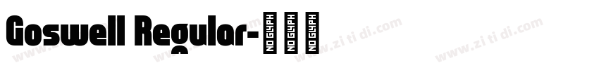 Goswell Regular字体转换